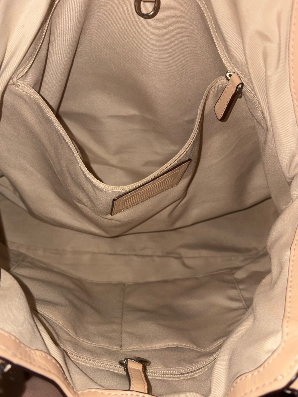 Coach Signature Canvas Shoulder Bag in Beige and Pink - Picture 6 of 7